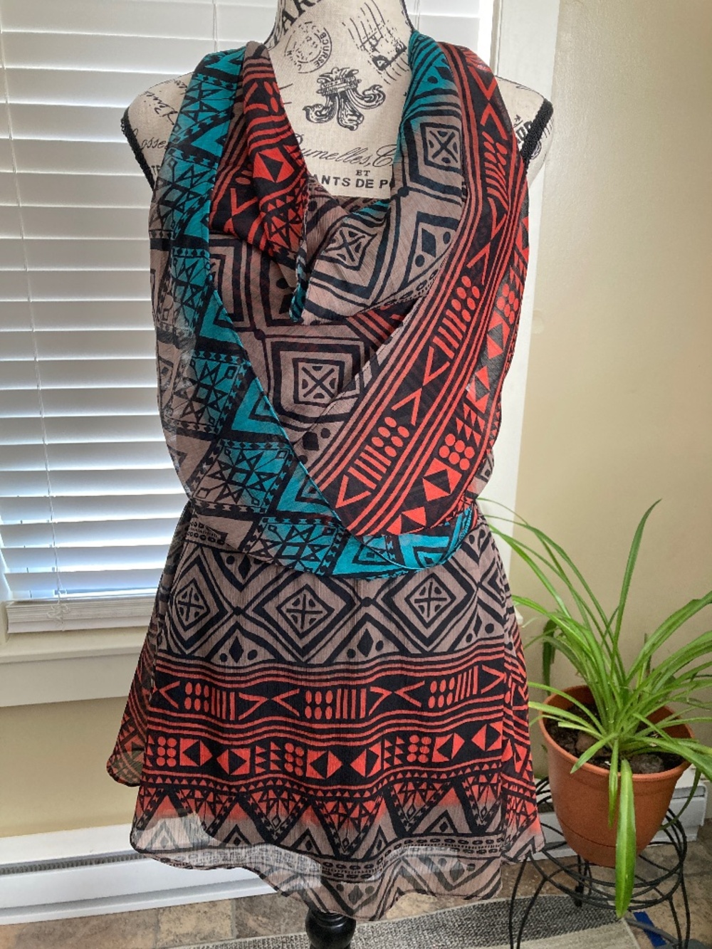 Aztec Tribal Print Dress